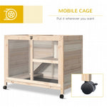 ZUN Pet cage /Wood Rabbit Hutch-Natural （Prohibited by WalMart） 19946198