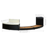 Outdoors Hot Tub Surround Gray Poly Rattan /poly rattan hot tub surround 42590970