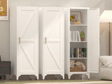 65" Tall Narrow Metal Pantry Cabinet, 14.6" W x 13.77" D 1-Door Storage Organizer with 3 Adjustable T3625P607326