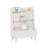 ZUN Kids Bookshelf, Book and Magazine Rack, Book Organizer, toy Storage Cabinet Organizer, White 50096524