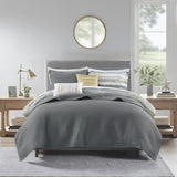 8 Piece Printed Seersucker Comforter and Quilt Set Collection Yellow Full/Queen B03597254