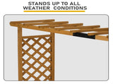 Raised Garden Bed with Trellis, Hanging Roof, Planter Box, Drainage Holes, Vertical Plant Container 08791532