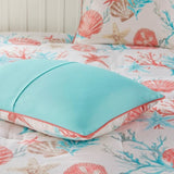 7 Piece Cotton Sateen Comforter Set Coral King B03596889