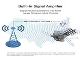 28-36dB 360&deg UV Dual-band Outdoor Antenna with Stand Black 67305137