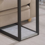 Cement and Black Snack Table B062P145587