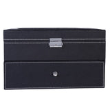 ZUN 20 Compartments Dual Layers Elegant Wooden Watch Collection Box Black 74095307