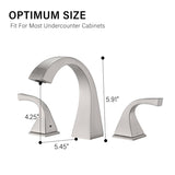 2-Handle Bathroom Sink Faucet with Drain, Brushed Nickel W122465392