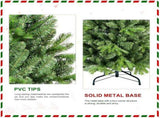 Artificial 7ft Green Christmas Tree with 1375 PE/PVC Mixed Branch Tips, memory wireiron wire, 53602268