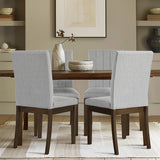 ZUN Upholstered Channel-back Dining Chair Set of 2 B035P262673