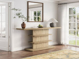 63"Vintage Narrow Console Table with 2 Tier Open Storage Shelves,Stylish Design High Weight W757P399693