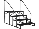 4 Step Ladder with Handrail, Swimming Pool Ladder Above Ground, 660 lb Load Capacity RV Steps with 53062981