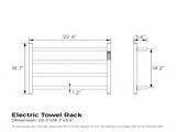 22.5" Brushed Nickel Heated Towel Rack for Bathroom,Wall Mounted with Intelligent Touch Screen 86306348