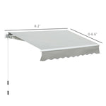 ZUN Patio Retractable Awning -AS （Prohibited by WalMart） 26912239
