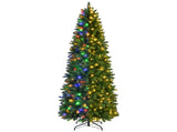 Prelit Pencil Christmas Tree, 9ft Premium Artificial Tree, Warm White Lights & Multi-color Realistic W2773P524790