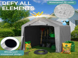 6X6FT Outdoor Storage Shelter Shed GREY 78659309