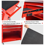 ZUN 4 Drawers Tool Cabinet with Tool Sets-RED 97376560