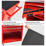 ZUN 4 Drawers Tool Cabinet with Tool Sets-RED 97376560