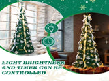 7 FT Fully Decorated Pre-lit Christmas Tree, Pop Up Artificial Xmas Tree with 200 Warm Lights Remote 64340212