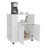 Eldon Two-Door Kitchen Base Cabinet Cart with four Shelves, Side Shelves, Cabinet, Kitchen Storage B070P286441