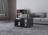 FM FURNITURE Naco Coffee Table with Open Storage, Melamine Finish, Natural Oak B128P269878