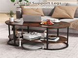 2-Tier Coffee Table with Metal Frame, 1005045 cm Robot Vacuum Friendly Accent Table, 88 lbs 18288124