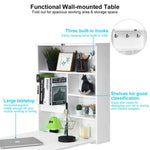 ZUN White wall mounted office desk 07405547