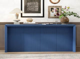 Acacia Wood Veneer Simple Entryway Table with Wavy Design,Suitable for Study,Entryway, N711P225790V