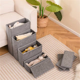 4-Step Dog Stairs with Storage - MDF Build , Dutch Velvet Comfort, 15"x6.5" Steps 75608027