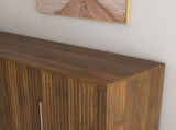Wood Modern Buffet Cabinet with Storage, Fluted Sideboard Large Buffet with Adjustable Shelves, W1321P356151
