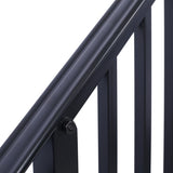 Handrails for Outdoor Steps, Fit 3 or 4 Steps Outdoor Stair Railing, Picket3 Wrought Iron Handrail, W465124224