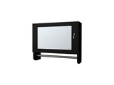 Black Medicine Cabinet with Towel Bar and Included Mirror B062P252181