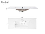 36" Modern Bathroom Vanity with Ceramic Sink, Soft-Close Door, Adjustable Shelf & 3 Drawers, Ample N729P280194E