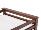 Brown painted pine wood frame children's bed with removable top, 87*53*87.5cm, includes 3 fabric 59911302