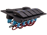 Quality 5 Gang On-Off LED Waterproof Circuit Rocker Toggle Switch Panel 2USB 26908959