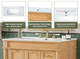 30-Inch Modern Bathroom Vanity, Solid Wood Frame MDF, 2 Doors 3 Drawers, Soft-Close Design, N729P299368N