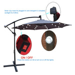 ZUN 10 ft Outdoor Patio Umbrella Solar Powered LED Lighted Sun Shade Market Waterproof 8 Ribs Umbrella W65642337