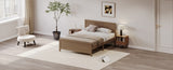 ZUN Wood Platform Bed Frame with Headboard, Mattress Foundation with Wood Slat Support, No Box Spring WF321012AAD