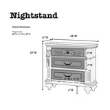 Traditional Antique Walnut 1pc Nightstand Bedroom Furniture Cherry Veneer 2-Drawers Hanging Pull B011P210739
