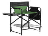 26" Tall Directors Chair with Footrest, 4Portable Bar Height Folding Camping Chair with Built-in Cup 89822918