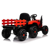 Ride on Tractor with Trailer,24V 400W Powered Electric Tractor Toy w/Remote Control,electric car for W1578P194696