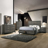 Weathered Grey 2-Drawer Nightstand B062P209015
