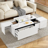 U-Can 47.2''-72.7'' Extendable Table, Multi-Functional Table with High-Gloss Finish, N724P292070K