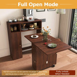 Multifunctional Folding Dining Table with Wall-Mounted Sideboard & Storage for Small Apartments 69958439