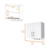 Weiser Wall Storage Cabinet, Space Saver Storage Cabinet with Broom Hangers B128P148844
