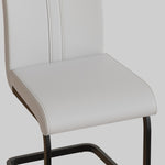 ZUN Modern Dining Chairs,PU Faux Leather High Back Upholstered Side Chair with C-shaped Tube.Black Metal 34749932