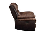 Toffee and Espresso Polished Tufted Recliner B062P215443