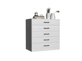 White particleboard with non-woven fabric and melamine laminate, 70*40*93.3cm, single row, layers, 37450552