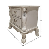 Bone White 2-Drawer Nightstand B062P215404