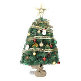 ZUN 20 in Pre-lit Artificial Mini Christmas Tree, Tabletop Small Xmas Pine Tree with Ornaments and 30 49671594