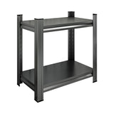 Adjustable Divider Shelf, Metal Bookcase, Office Vertical Storage Rack, Black, Assembly Required 42613494